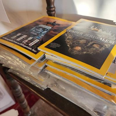 Stack of national geographics