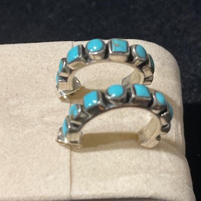 Sterling Silver Half Hoop Earrings