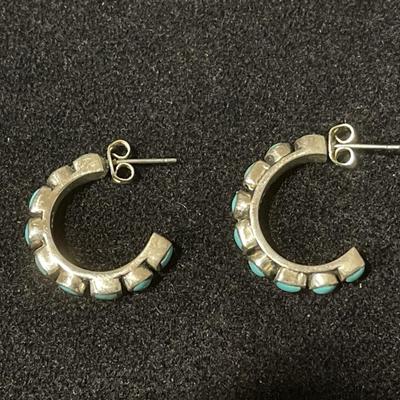 Sterling Silver Half Hoop Earrings