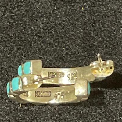 Sterling Silver Half Hoop Earrings