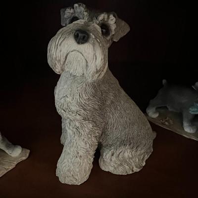 4 Schnauzer figurines