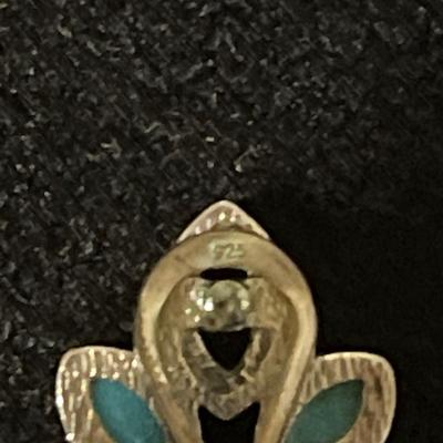 Sterling Silver Turquoise Branch Clip On Earrings
