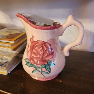 Pink rose pitcher