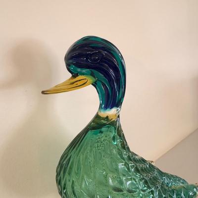 Multi-Colored Solid Glass Blown Duck (LR-DZ)