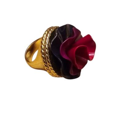Vintage LOLA Marc Jacobs Solid Perfume Colorful Chunky Ring