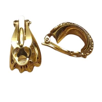 Vintage Textured Half Hoop Clip-on Earrings