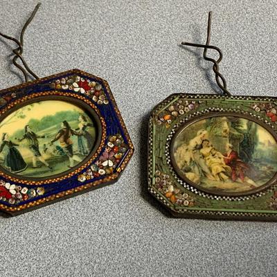 Antique Micromosiac Framed Miniatures