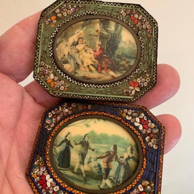 Antique Micromosiac Framed Miniatures