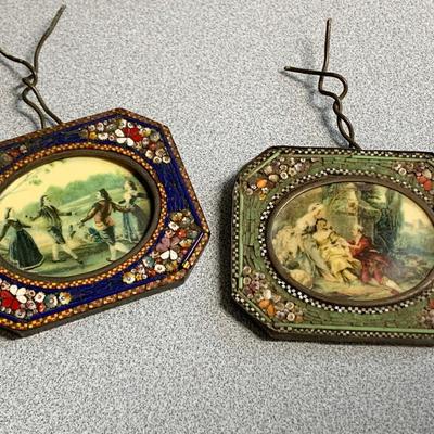 Antique Micromosiac Framed Miniatures