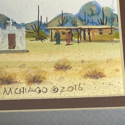 Lot of 4 Original Watercolor Artworks by Michael Chiago