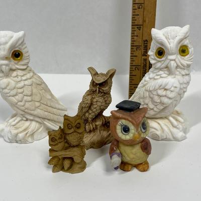 Lot of 5 Owl Figurines