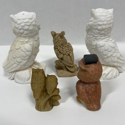 Lot of 5 Owl Figurines