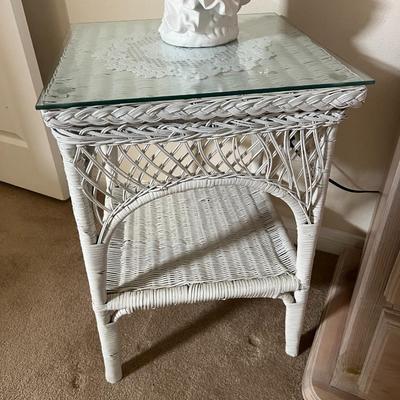 Wicker end table