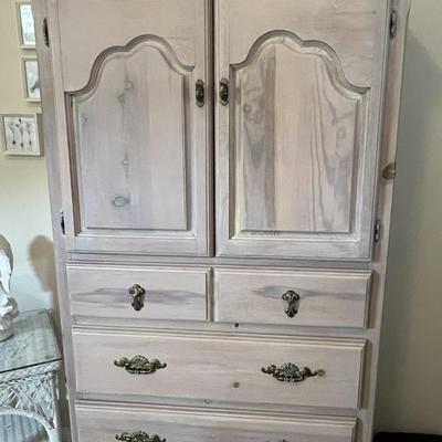 Whitewashed Armoire