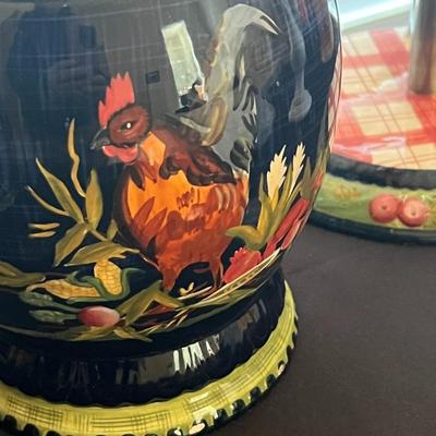 Rooster Canisters and Paper Towel Holder