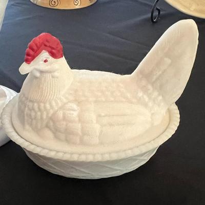 Rooster and Hen Candy Dish