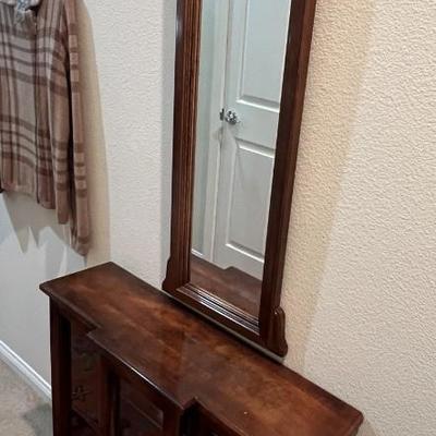 Entry way curio and mirror