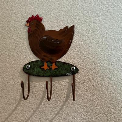 2 rooster key holders