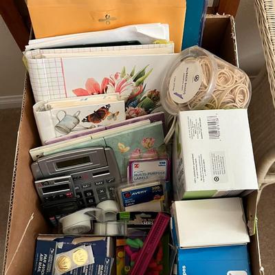Box of office supplies