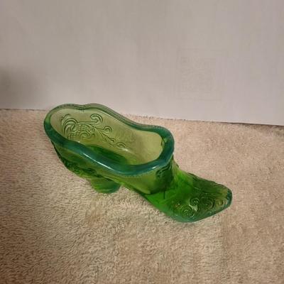 3 FENTON GLASS SHOES