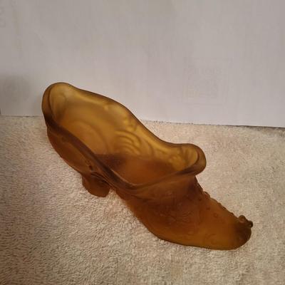 3 FENTON GLASS SHOES