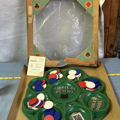 Vintage Michigan Rummy Set