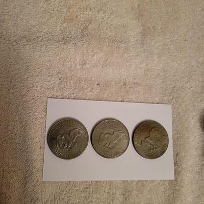 3 EISENHOWER LIBERTY DOLLARS