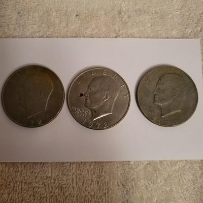 3 EISENHOWER LIBERTY DOLLARS
