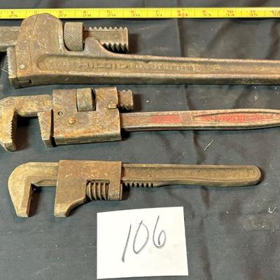 Pipe wrench lot