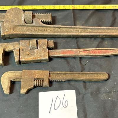 Pipe wrench lot