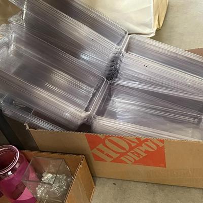 Box of clear shoe boxes