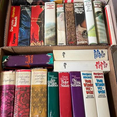 3 boxes of books