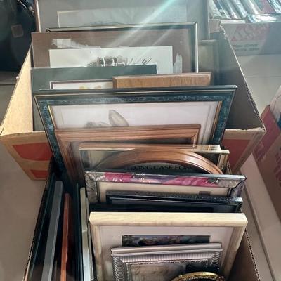 2 boxes picture frames