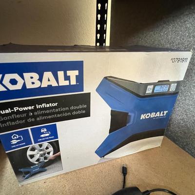 Kobalt power inflator, trunk organizer