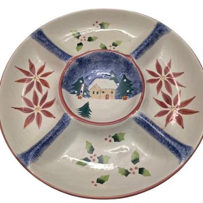 Vintage Santa's Workbench Serving Dish