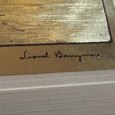 “Point Pleasant” and “San Pedro” Gold Foil Etching Prints by Lionel Barrymore (LR-DZ)