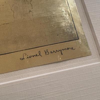 “Point Pleasant” and “San Pedro” Gold Foil Etching Prints by Lionel Barrymore (LR-DZ)