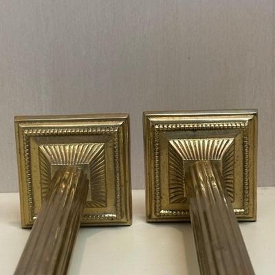Two Pairs of Candle Holders Marble & Gold Toned