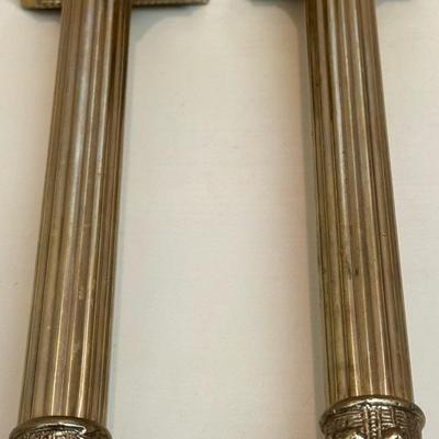 Two Pairs of Candle Holders Marble & Gold Toned