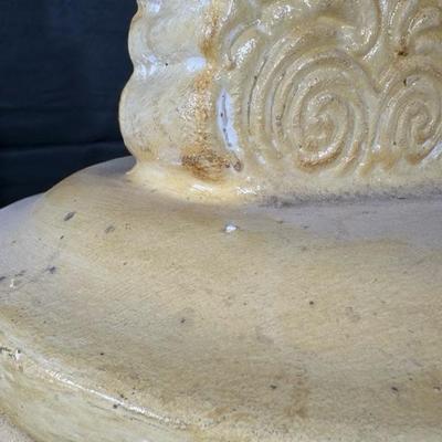 Vintage Container Vase Cream & Yellow