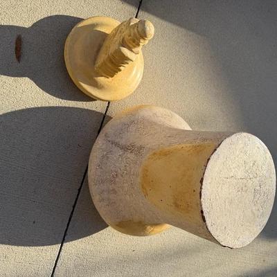 Vintage Container Vase Cream & Yellow