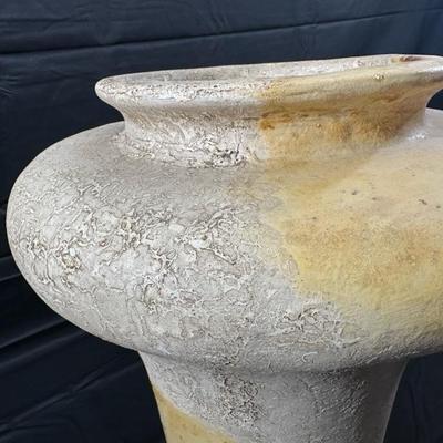 Vintage Container Vase Cream & Yellow