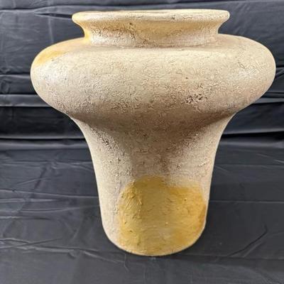 Vintage Container Vase Cream & Yellow