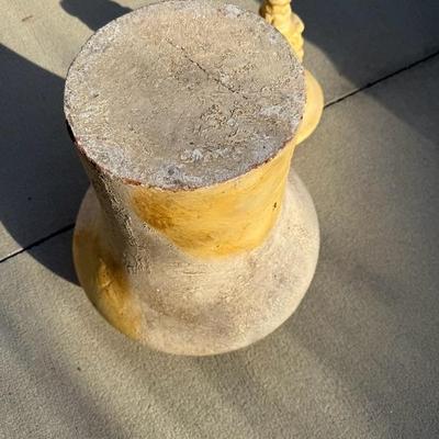 Vintage Container Vase Cream & Yellow