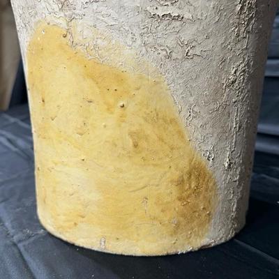 Vintage Container Vase Cream & Yellow