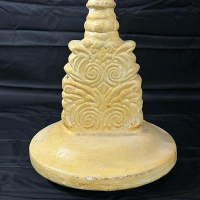 Vintage Container Vase Cream & Yellow