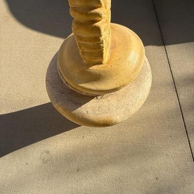 Vintage Container Vase Cream & Yellow