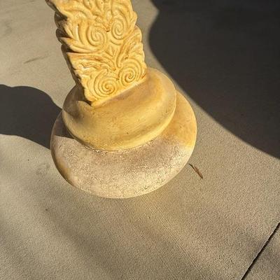 Vintage Container Vase Cream & Yellow