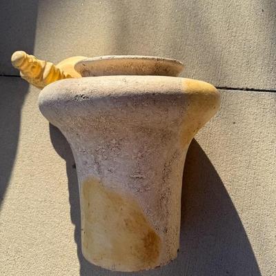 Vintage Container Vase Cream & Yellow