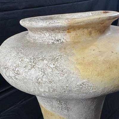 Vintage Container Vase Cream & Yellow